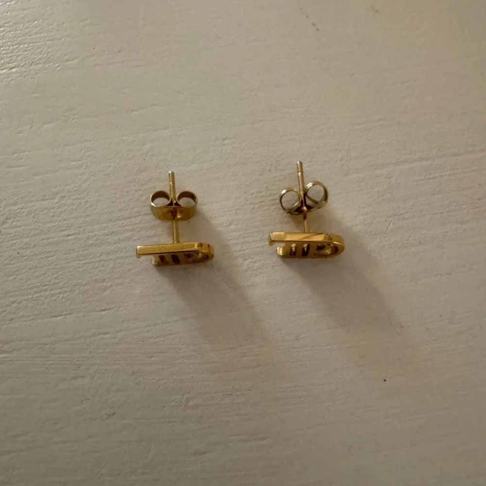 Taylor Swift TTPD Era Gold Stud Earrings • “TTPD” Typography - Picture 2 of 2